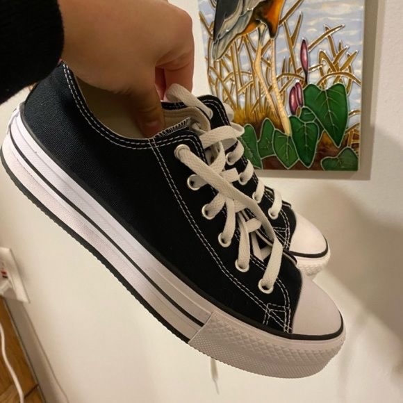 Converse Shoes Black Platform Converse Poshmark